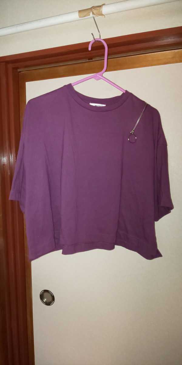 ウィゴー WEGO 半袖 ゆったり Tシャツ 紫 パープル F フリーサイズ拍卖