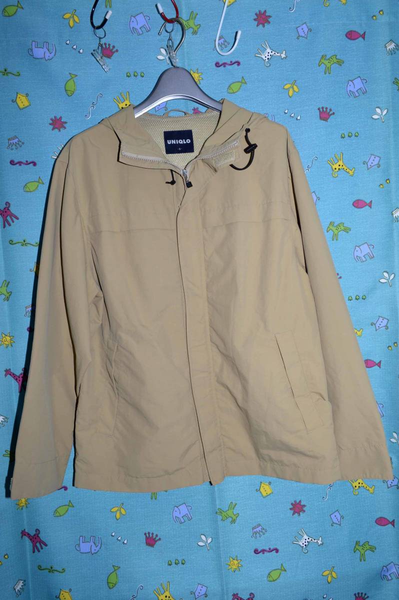 UNIQLO ユニクロ・ミドル丈パーカー 内側メッシュ ベージュ サイズ:S(中古)拍卖