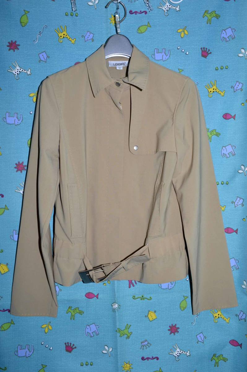 LOOKS ルックス・イタリア製 上質 ジャケット ステッチ使い バックル(中古美品)拍卖