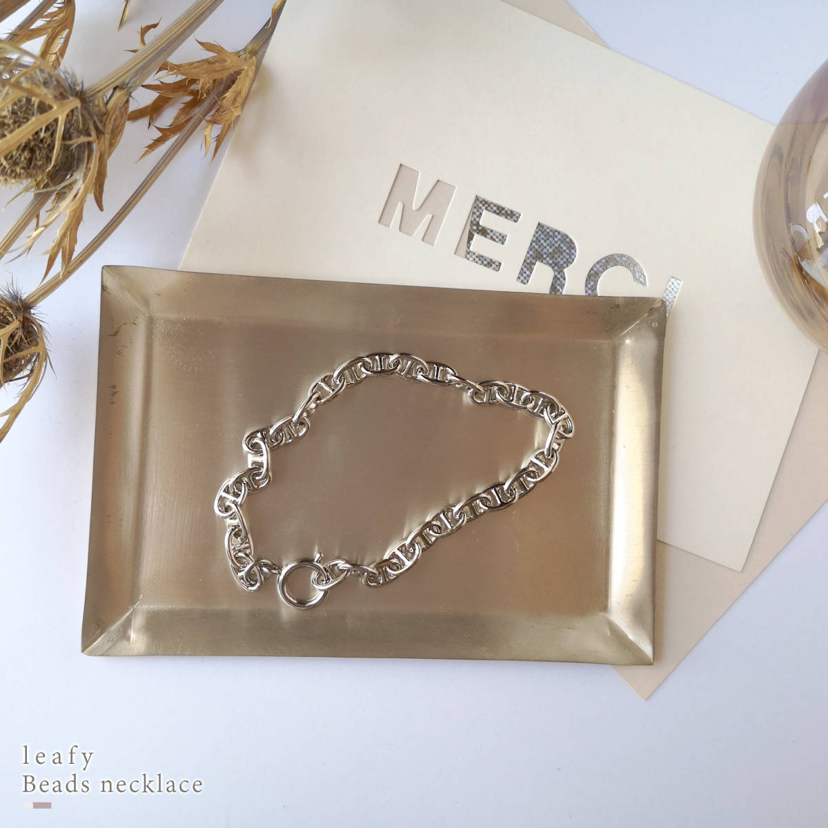 《大人気》大ぶりチェーン◎マリンチェーンブレスレット シルバーカラー拍卖