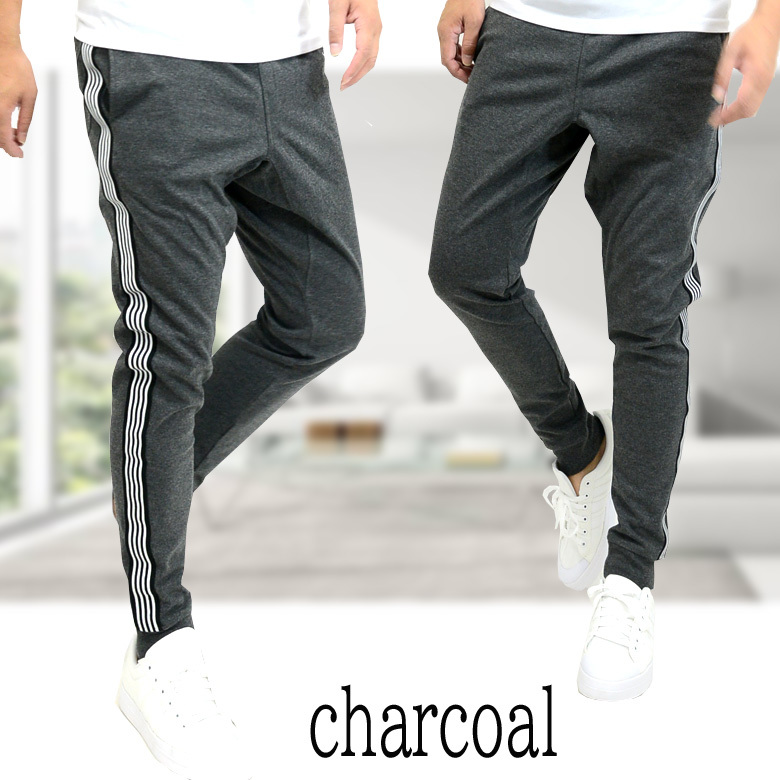 TCポンチ4本ラインストレッチジョガーパンツ20320-bj新品チャコール LL拍卖