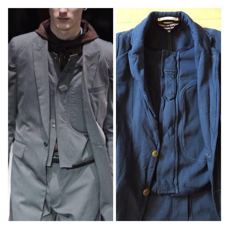 2010 Vintage コムデギャルソン ポリエステル縮絨ジャケットcomme des garcons アーカイブArchiveヴィンテージ homme plusオムプリュス拍卖