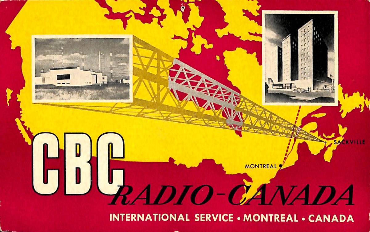 即決★送料込★BCL★入手困難★希少ベリカード★CBC★RADIO-CANADA★ラジオ・カナダ★1954年 拍卖