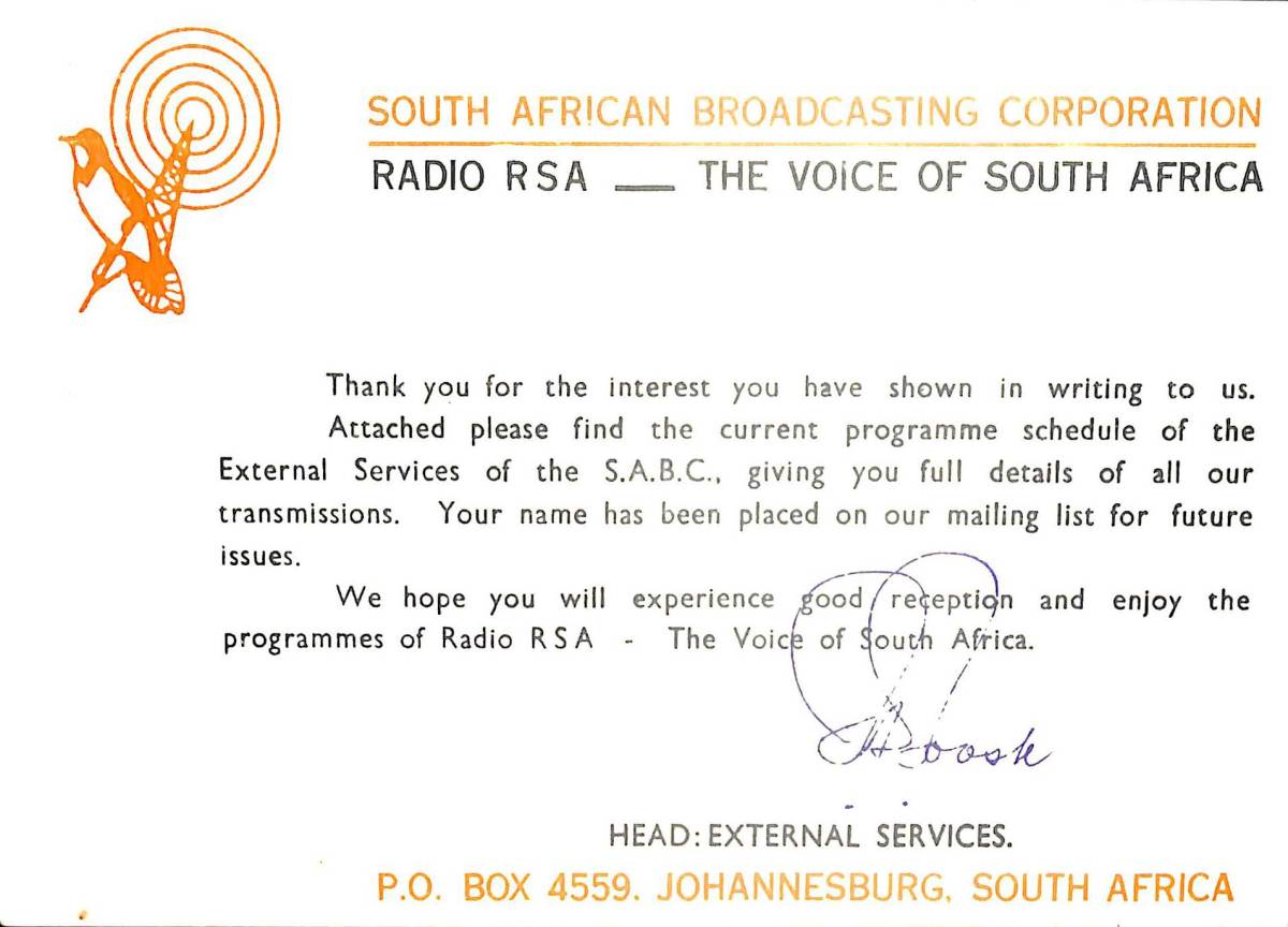 BCL★希少ベリカード★RSA・南アフリカの声+おまけ★SONY★ソニー★ICF-6700カラーサービスガイド完全版付拍卖