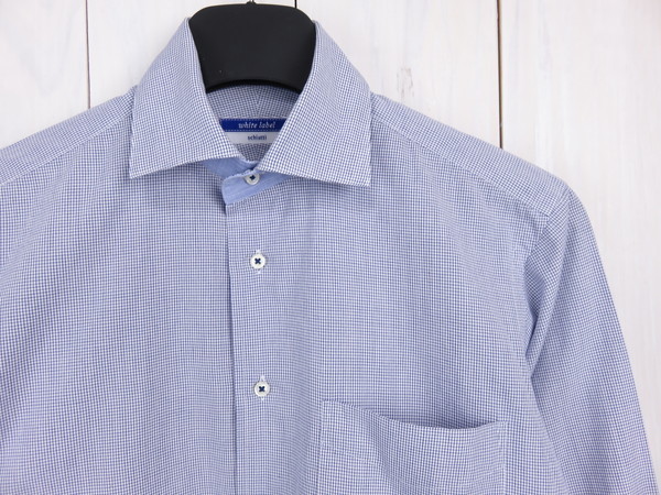 【送料無料】スキャッティ SCHIATTI 長袖ドレスシャツ 水色 S拍卖