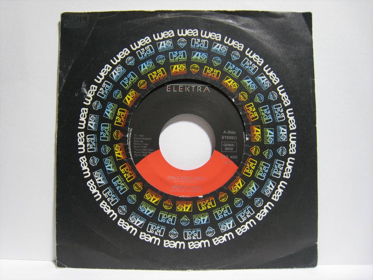 【7”】 MOTLEY CRUE / ●プロモ STEREO/STEREO● GIRLS, GIRLS, GIRLS ドイツ盤 モトリー・クルー ガールズ・ガールズ・ガールズ拍卖