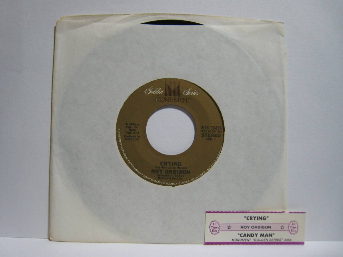 【7”】 ROY ORBISON / CRYING US盤 ロイ・オービソン クライング拍卖