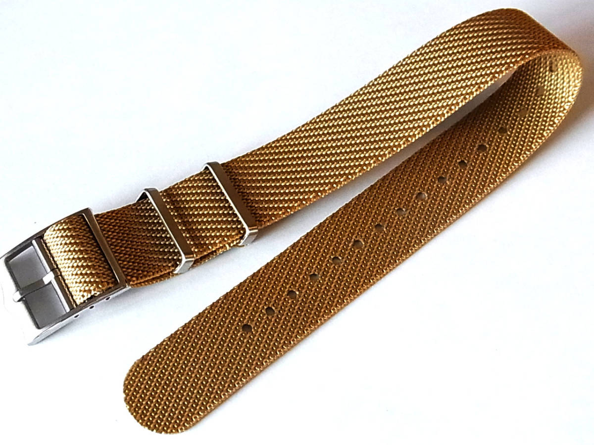 高品質ファブリックストラップ カーキベージュ 22mm DFABNT24(TUDOR,OMEGA,ROLEX,IWC交換用に)拍卖