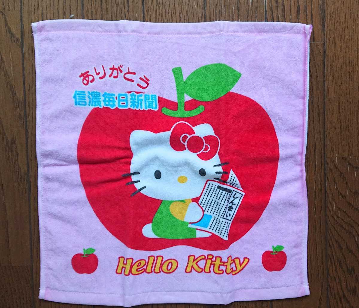 ★非売品 新品 ハローキティ×信濃毎日新聞 オリジナルハンドタオル Hello Kitty拍卖