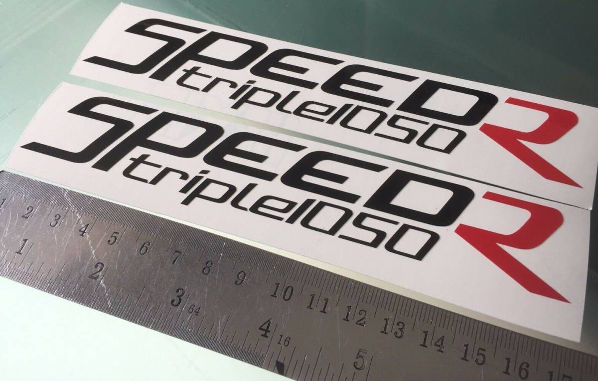 送料無料 Triumph Speed Triple 1050 R Decal Sticker トライアンフ ステッカー シール デカール 170mm x 30mm 2枚セット拍卖