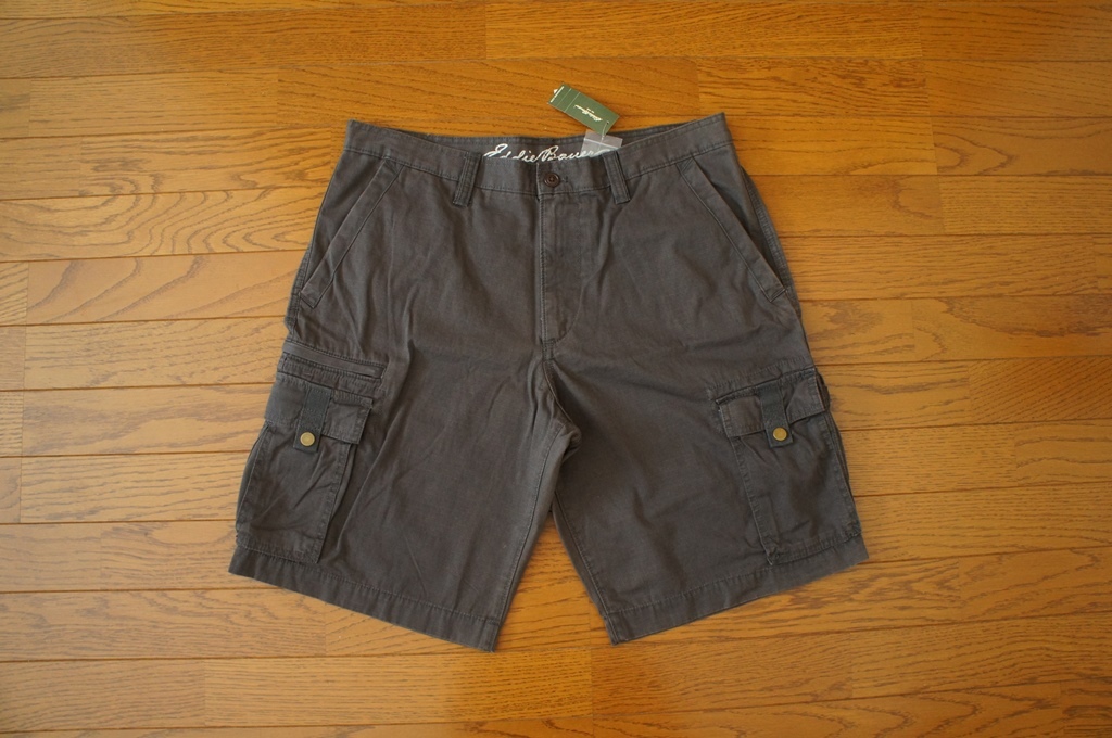 ラスト ★ 本物 正規 ★ エディーバウアー Eddie Bauer ★  カーゴハーフパンツ   34  ダークブラウン ★ 新品拍卖
