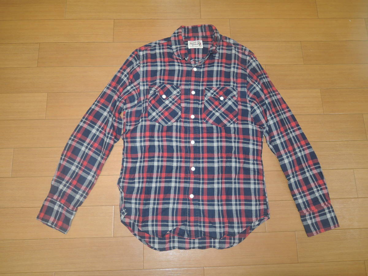 ヒステリックグラマー HYSTERIC GLAMOUR チェックシャツ M 赤系 / ウエスタン 長袖シャツ拍卖