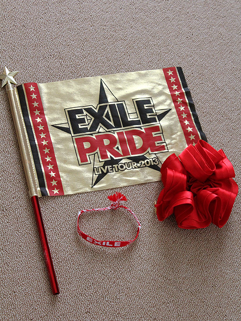 ★送料無料 EXILE ライブグッズセット 旗 シュシュ ミサンガ拍卖