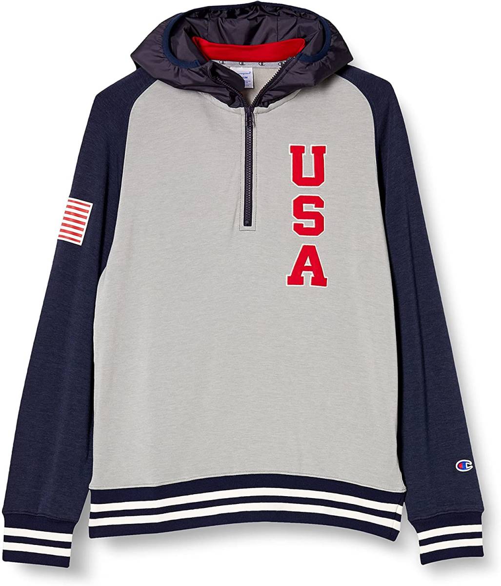 新品★Champion(チャンピオン)の 薄手ハーフジップパーカー 【men'sのM】¥15,180 C3-QG409 1F拍卖