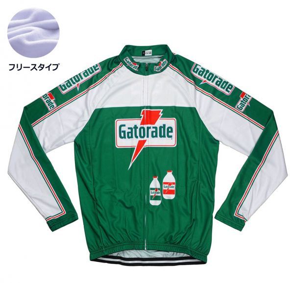 新品 長袖 裏起毛 サイクルジャージ レトロデザイン No18 L イタリア フルジップ ウェア メンズ サイクリング フリース ロードバイク MTB拍卖