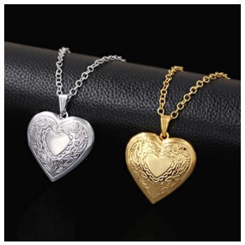 ハートロケットペンダントネックレス 【50cm】拍卖