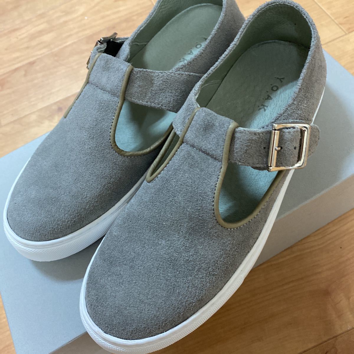 SHIPS YORK:WALTER スニーカー グレー スエード 37 24センチ 24200円のお品む拍卖