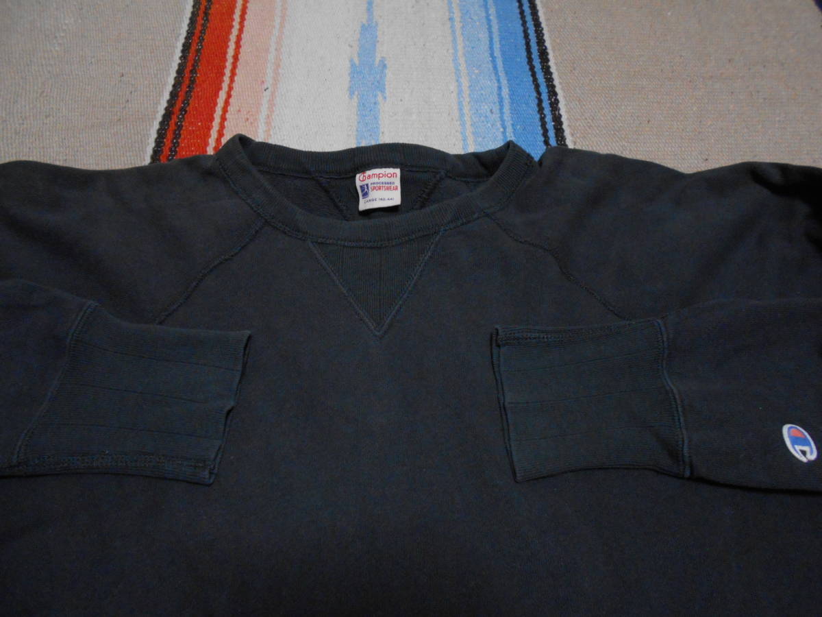 1940S CHAMPION PRODUCTS チャンピオン 両V ランナーズタグ ランタグ ビンテージ スウェット トレーナー 紺 グレー リブ長フットボール拍卖