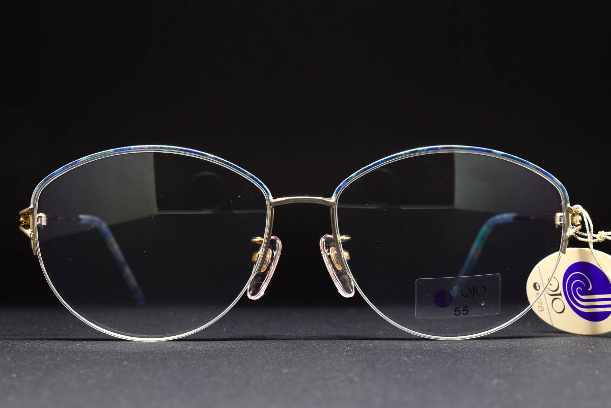 デッドストック OJO OJO-105 C-4 55-15 ハーフリム メガネ サングラス フレーム ナイロール拍卖