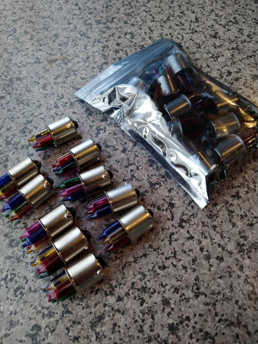 20個+2個 カラー 点滅 バルブ 電球12v 検GS400 GTくるくるバブ 旧車 デコトラ バイメタル 球 蛍ランプ ラブ灯 街道レーサー 光り物拍卖