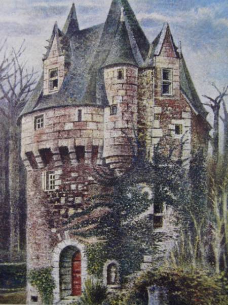 岡鹿之助、城、高級画版の一部、版上サイン入、新品額付 送料無料、ami5拍卖