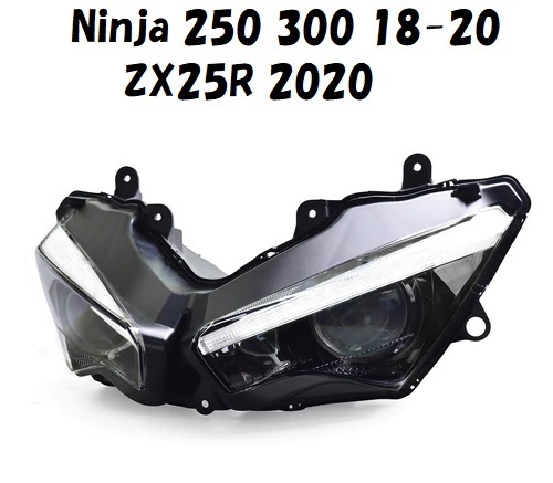 Ninja 250/300 ZX25R LEDプロジェクターヘッドライト Eマーク承認拍卖