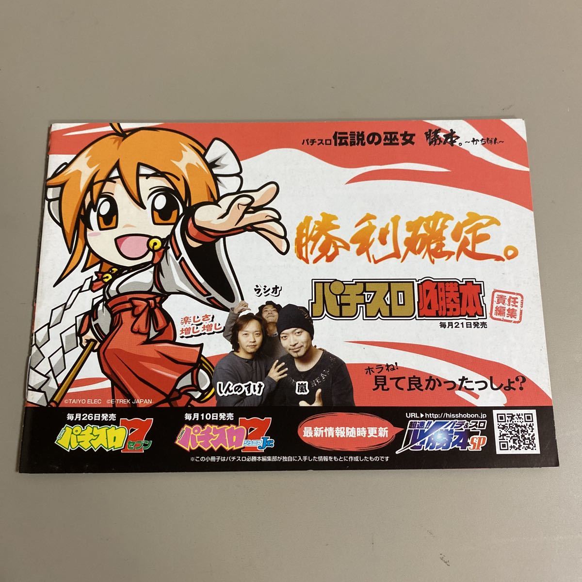 パチスロ小冊子 伝説の巫女拍卖