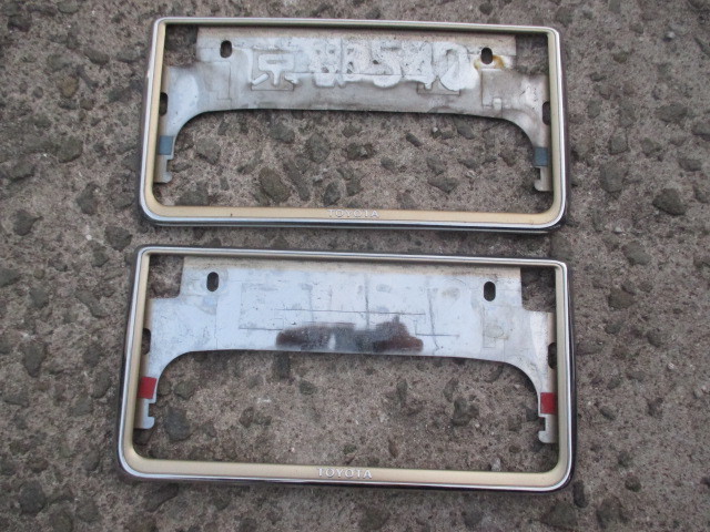 ナンバーフレーム トヨタ 前後拍卖