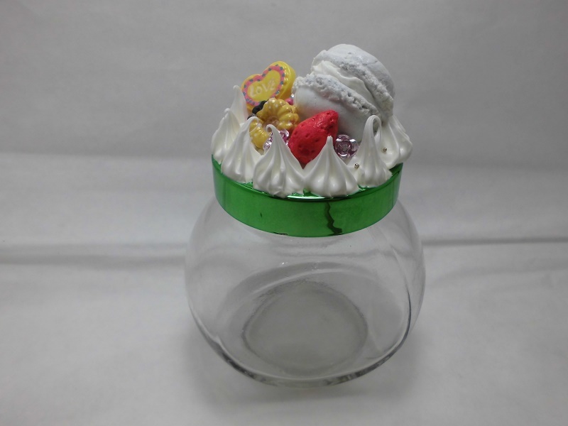 保存ビン 粘土でスイーツデコ (グリーン) 〇拍卖