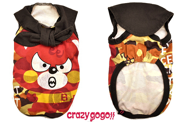 Y-2592★送料無料★新品★crazy gogo!! クレイジーゴーゴー★チャコール スタイ風 タンクトップ 犬 ドッグ ウェア パピー チワワ XS拍卖