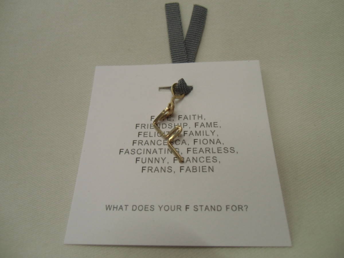 新品 by boe バイボー K14G チャーム アルファベット イニシャル ペンダント トップ ネックレス F拍卖