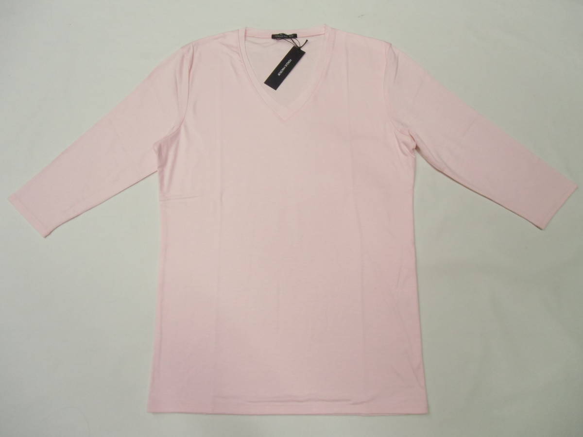 新品 FERGUS MACROIF ファーガスマックロイフ ピンク Vネックカットソー拍卖