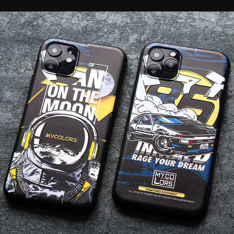 iPhone13 Mini ケース アイフォン13 ミニケース Apple 5.4インチ スマホケース 保護カバー 背面 3D浮き彫り ソフトケース 個性 バンパー拍卖