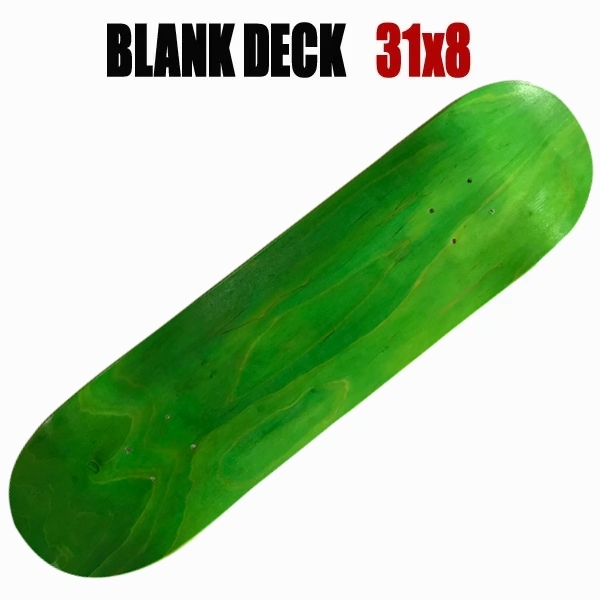 ヘブン ブランクデッキ 31×8 グリーン スケボーデッキ ショート拍卖