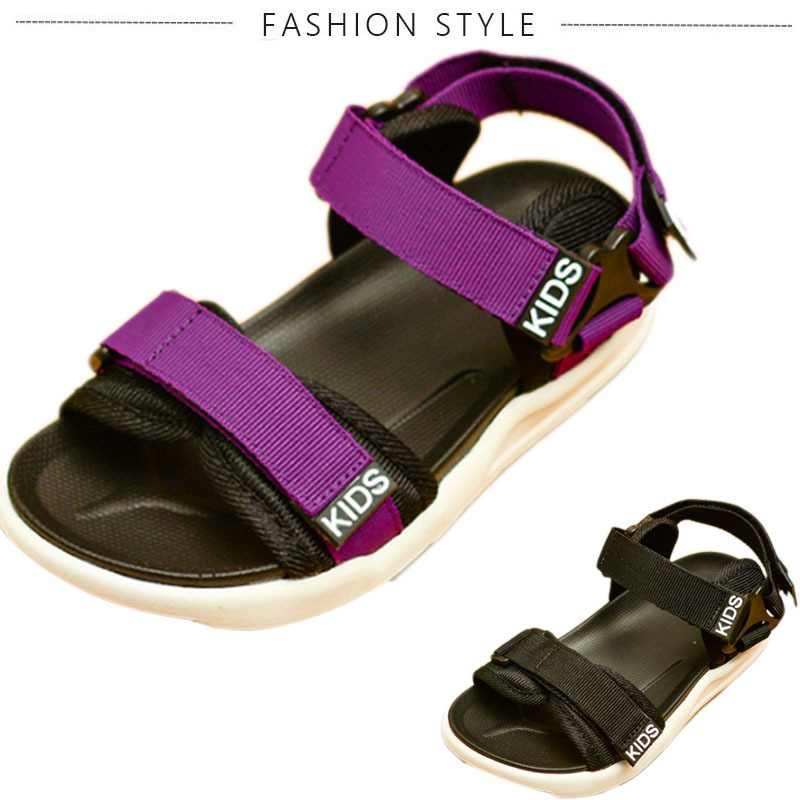 子供サンダル キッズ 女の子 男の子 スポーツ ビーチサンダル マジック式 脱ぎ履きやすい 軽量 通気 柔軟底 通学 通園 靴 男女兼用 拍卖