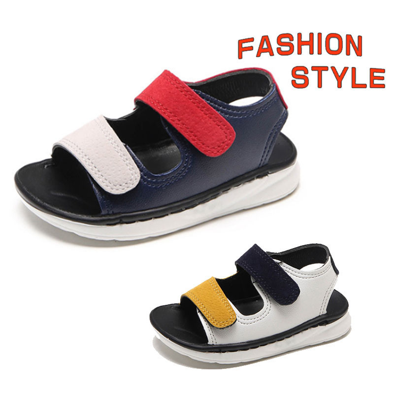 子供サンダル キッズ 男の子 女の子 ビーチサンダル マジック式 軽量 通気 ソフト 柔軟底 通学 通園 靴拍卖