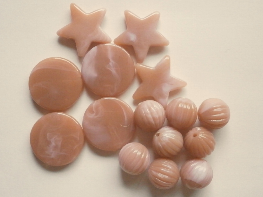 アクリル★アソート★マーブルオレンジブラウン系★a拍卖