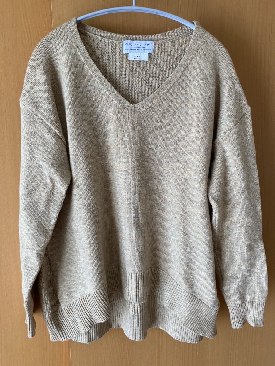 CIAOPANIC TYPY★チャオパニック★長袖ニット★ベージュ★Mサイズ★USED拍卖