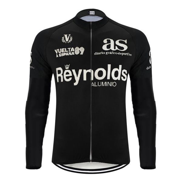 新品 長袖 サイクルジャージ レトロデザイン No43 M スペイン フルジップ ウェア メンズ サイクリング フリース ロードバイク MTB拍卖