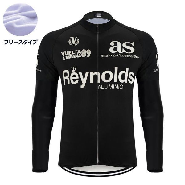 新品 長袖 裏起毛 サイクルジャージ レトロデザイン No43 XL スペイン フルジップ ウェア メンズ サイクリング フリース ロードバイク MTB拍卖