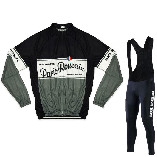新品 長袖 レトロデザイン 上下セット No77 Mサイズ フランス サイクルジャージ ウェア メンズ サイクリング MTB ロードバイク 自転車拍卖