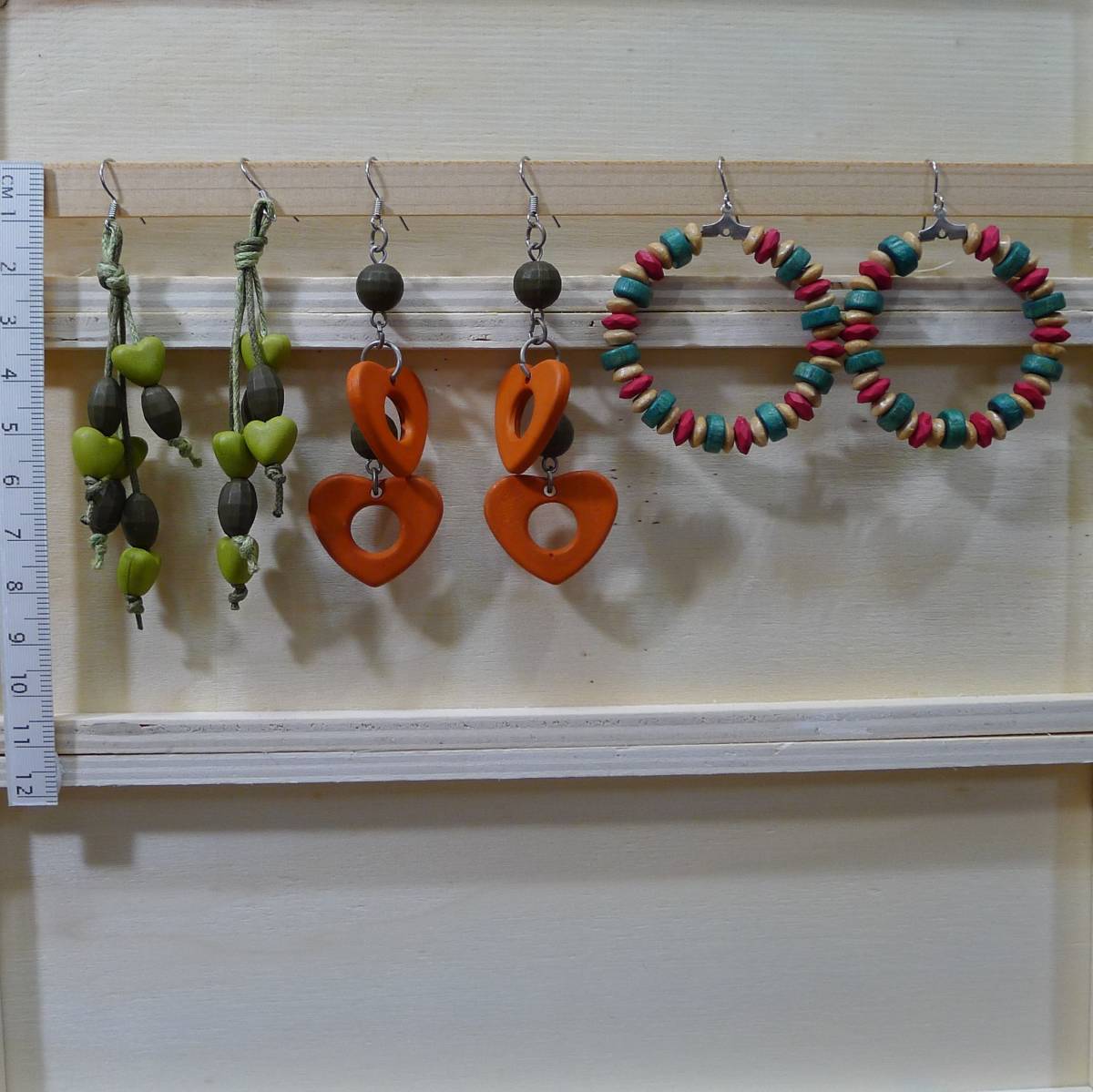 TS570 ピアス ウッド 木製 3セット 棚卸 半額セール まとめ買い 送料無料拍卖