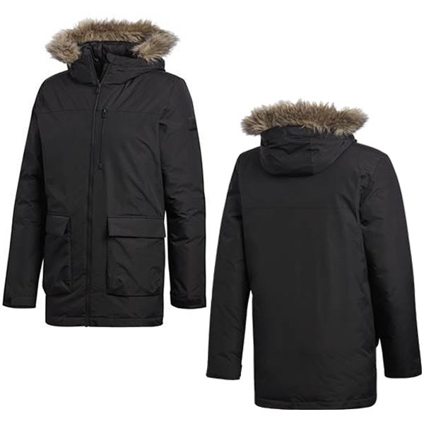 adidas アディダス ジャケット パデッドパーカ 中綿 モッズコート SIZE:M 黒 送料1000円~拍卖