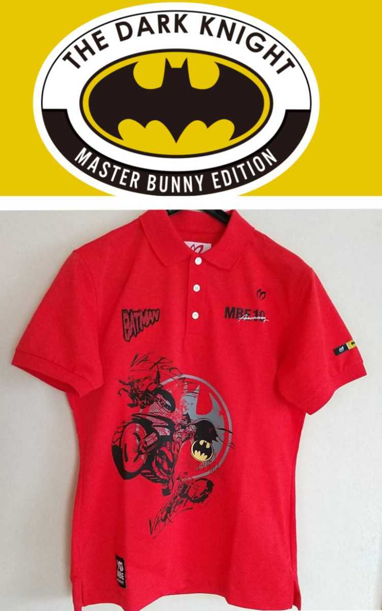 ☆新品国内正規サイズ4 パーリーゲイツ PEARLY GATES マスターバニーエディションMASTER バットマン 日本製高機能ポロシャツ カラー レッド拍卖
