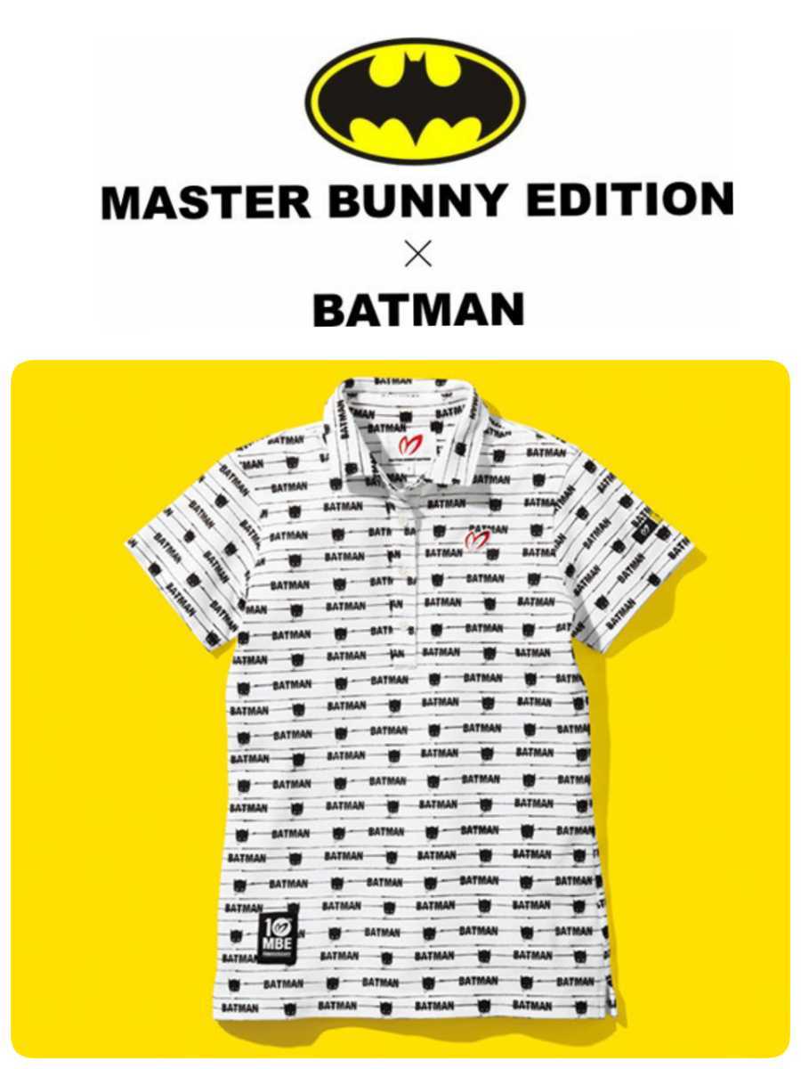 新品正規 PEARLY GATESパーリーゲイツ/マスターバニー 人気総柄BATMANコラボ ポロシャツ 日本製拍卖