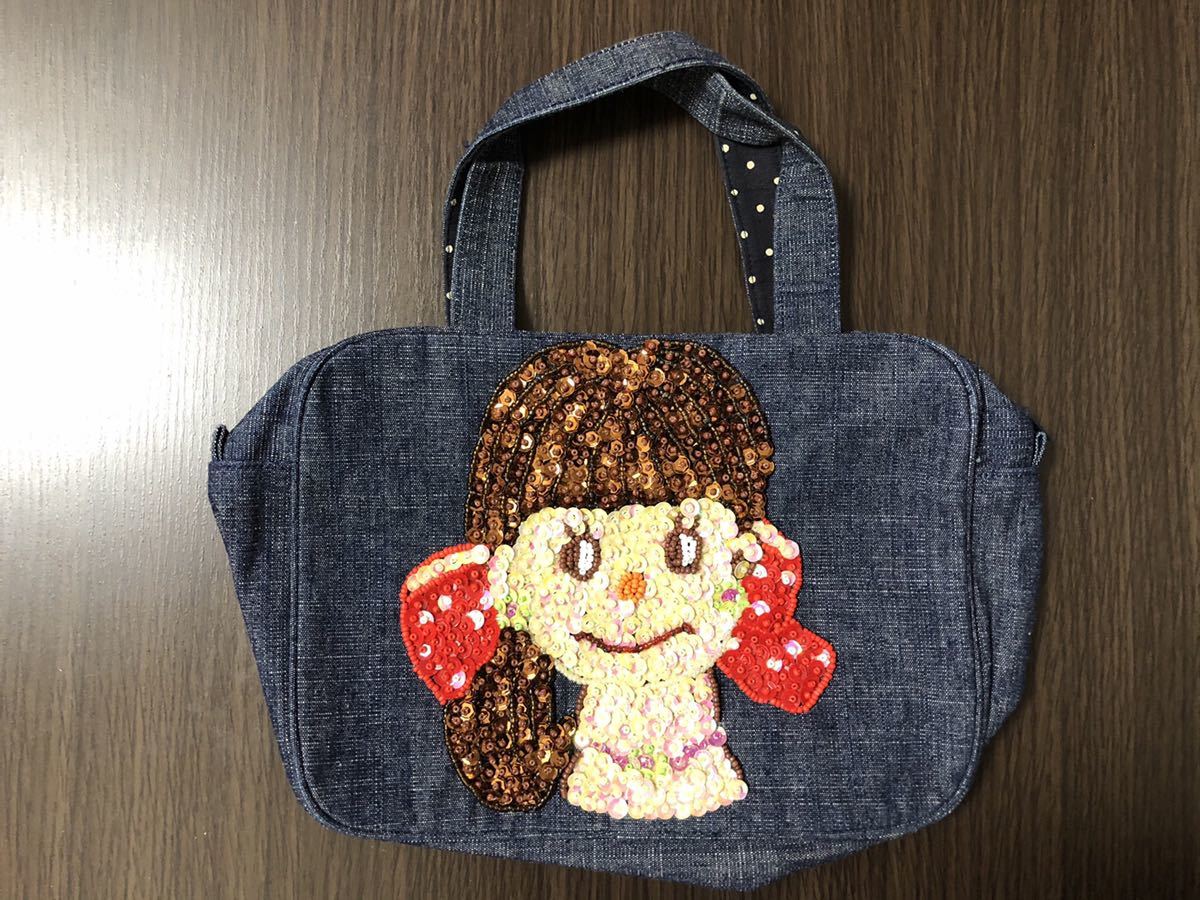 代官山 カーリーコレクション スパンコール デニムバッグ トートバッグ Curly Collection 未使用拍卖