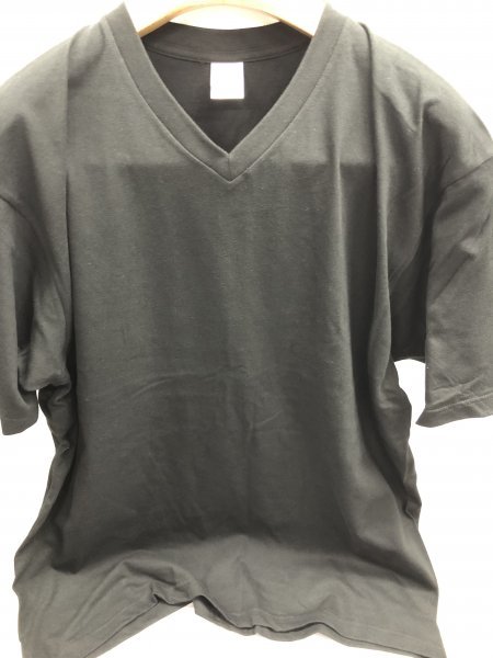 大きいサイズ 半袖Tシャツ Vネック 無地 天竺 2XL 黒 Printstar★未使用格安! 拍卖