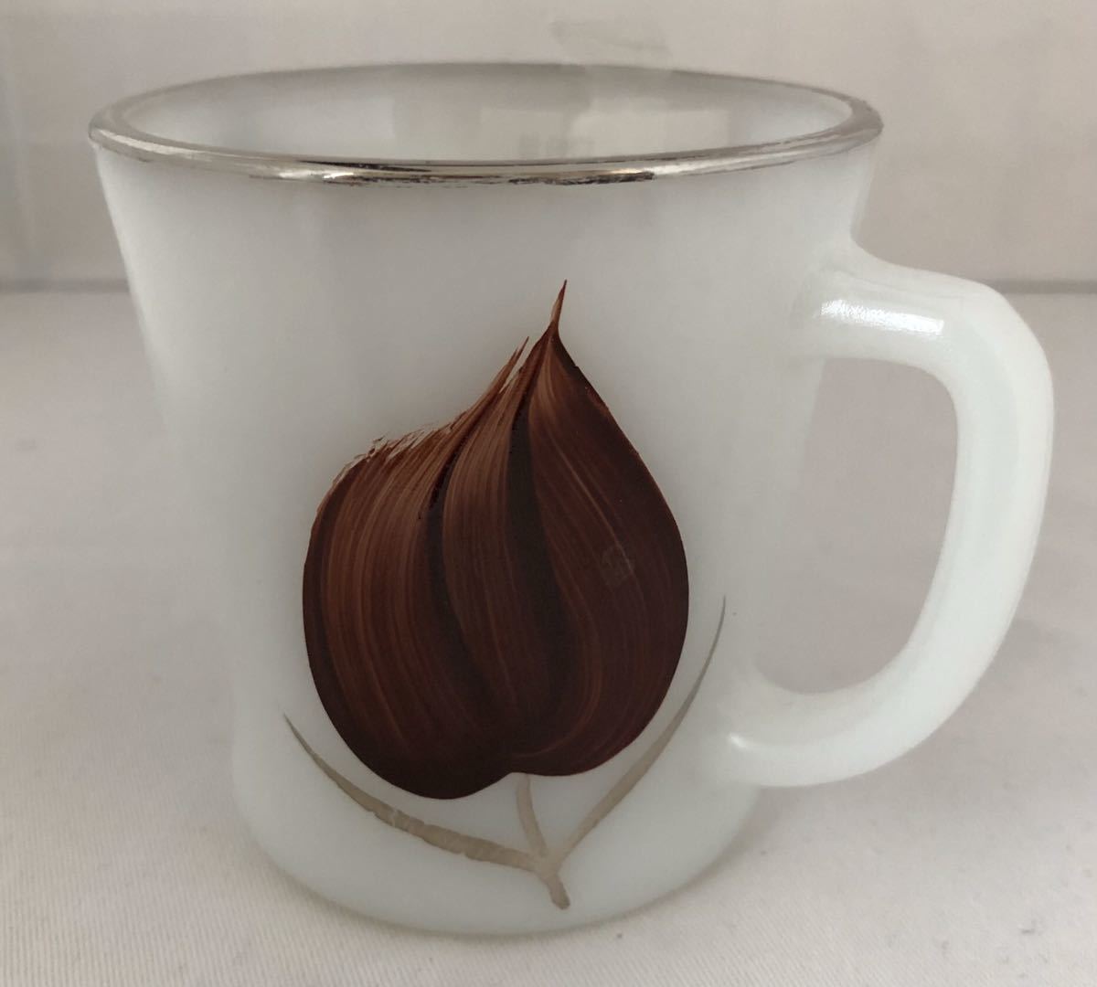 ファイヤーキング Fire King ” GAY FAD BROWN FIG WITH SILVER RIM・ゲイファド フィグ シルバーリム ” Dハンドル拍卖