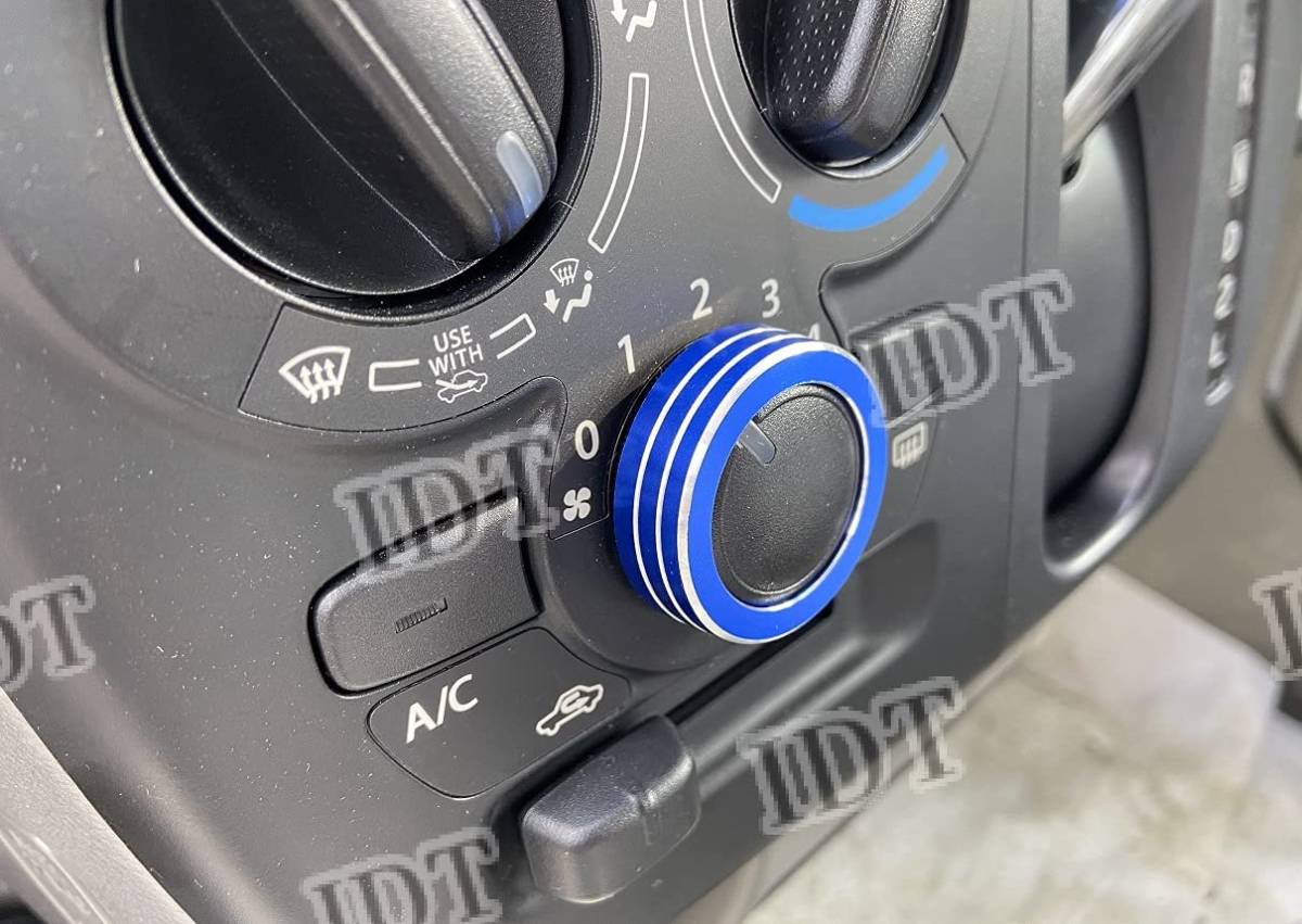 IDT ミニウエス付 17 エブリィ 青 アルミ エアコンリング マニュアル用 DA17V DA17W センター エアコンカバー インテリアパネル フロント拍卖