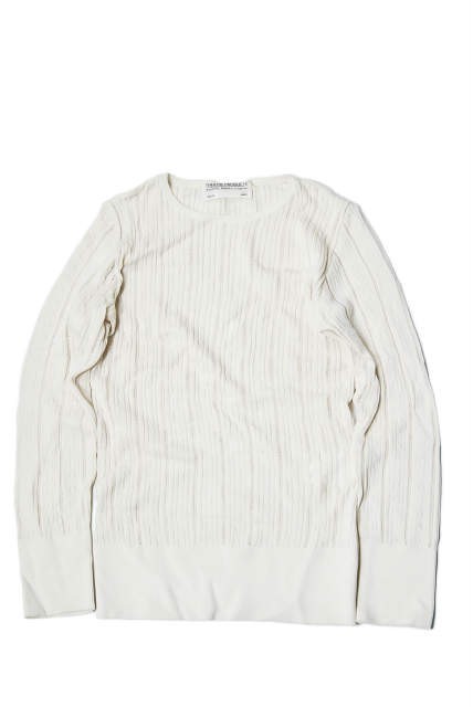 THEATRE PRODUCTS シアタープロダクツ ストライプメッシュケーブル編み プルオーバー BK170906-09 セーター ニット ☆☆lc26190拍卖